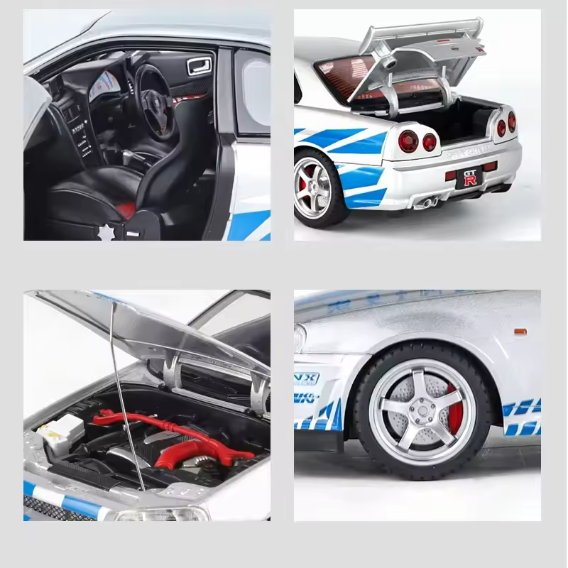 1:18 Diecast Nissan Skyline GTR R34 Model Car