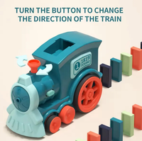 Electric Automatic Laying Domino Train With Light & Sound