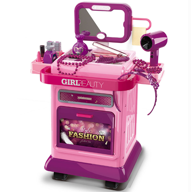 31Pcs Pretend Play Girls Fashion Trolley