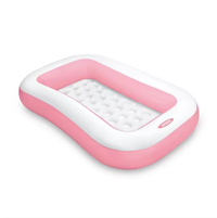 INTEX Rectangular Kids Pink Swimming Pool 66