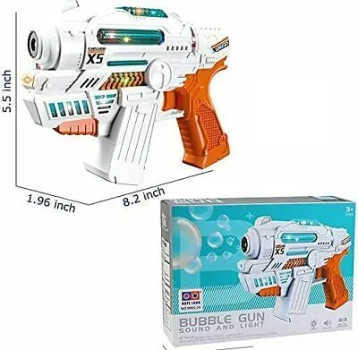 Battery Operated Colorful Bubble Gun With Light & Music