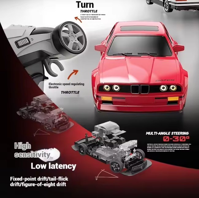 2.4G RC 30Km/h 4WD BMW E30 Drifting Car