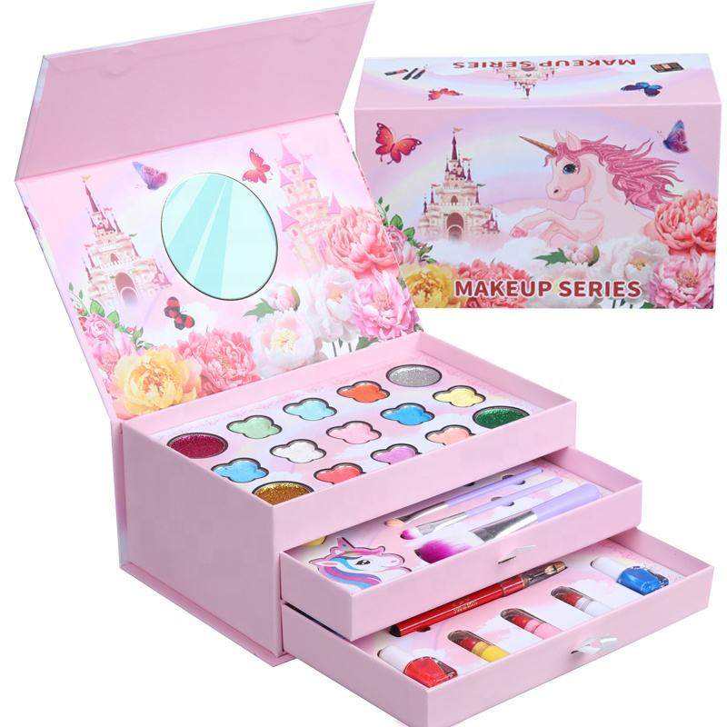 31Pcs Realistic Castle Unicorn Makeup Briefcase