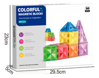 30Pcs Magnetic Tiles Building Blocks 