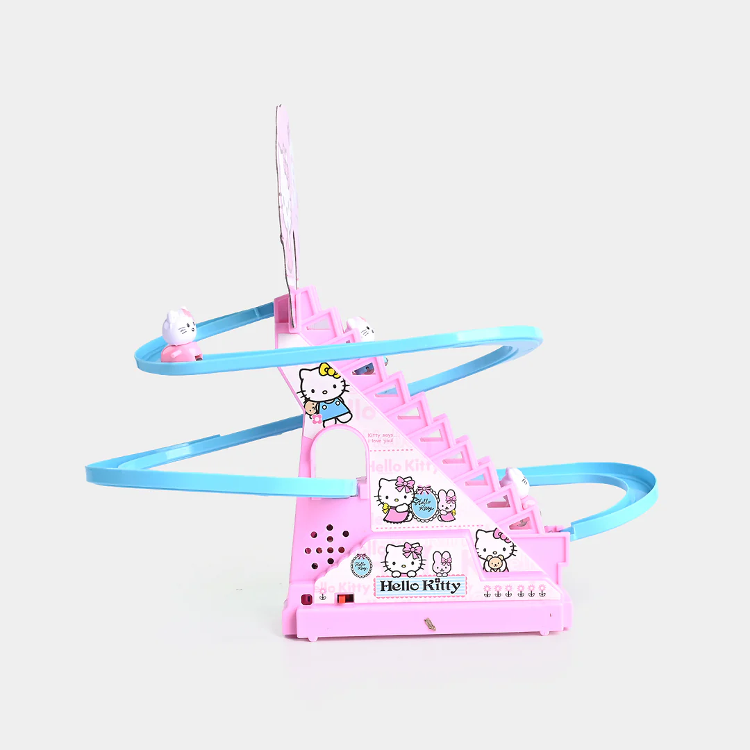 Electric Hello Kitty Slide Racing Track Set With Lights & Music