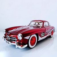1:24 Diecast Benz 300SL Coca-Cola Edition Model With Acrylic Box