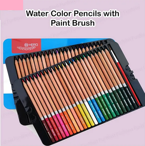 72Pcs Water Color Pencils Set With Tin Box