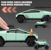 1:24 Diecast Tesla Camping Cybertruck With Bike