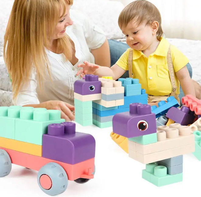 40Pcs Soft Rubber Building Blocks