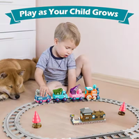 17Pcs Kids Locomotive Engineering Train Track Set