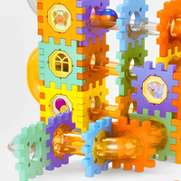 182Pcs DIY Marble Run Gear Building Block Set