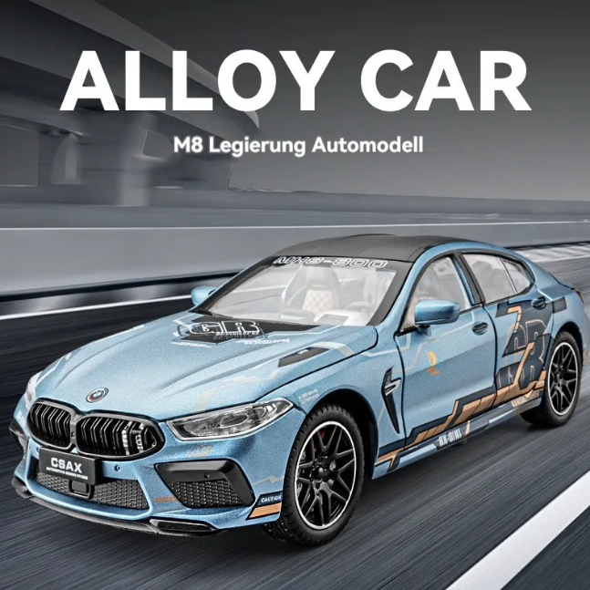 1:24 Diecast BMW M8 Manhrat Model Car