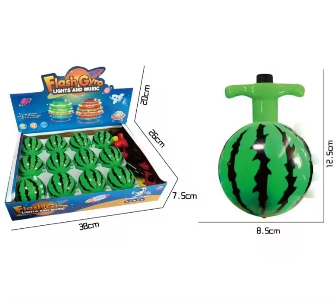 Watermelon Flash Gyro Spinning Top With Light & Music