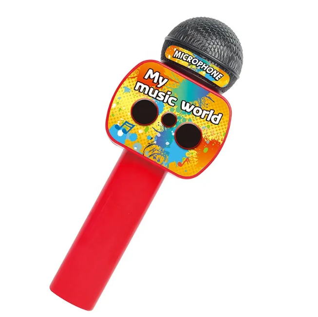 Kids Wireless Karaoke Microphone With Lights - Red