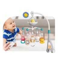Remote Control Baby Projection Hanging Bed Bell Toy - Gray