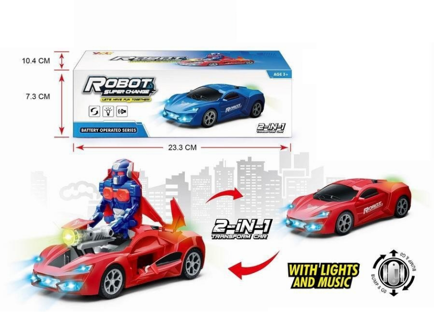Deformation Robot Super Change Car With Lights & Music