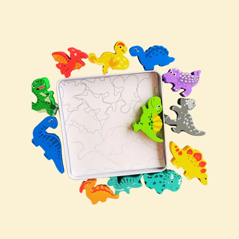 Toddlers Premium Dinosaur Themed Solid Puzzle