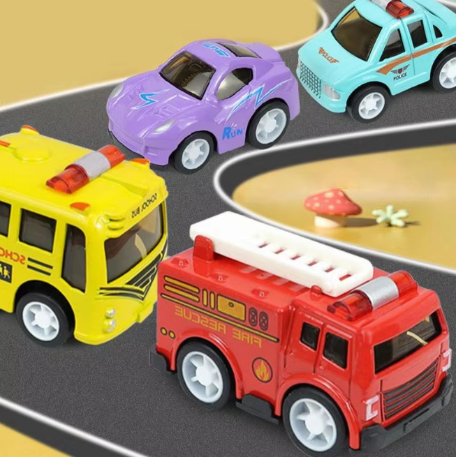 6Pcs Mini Alloy Pullback Cars - Assortment