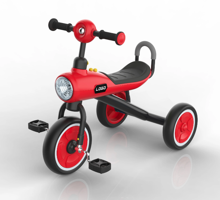 Kids Ride-on Tricycle With Light & Music - Red