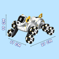 Remote & Watch Control Stunt Spray 8-Wheels Robot Dog