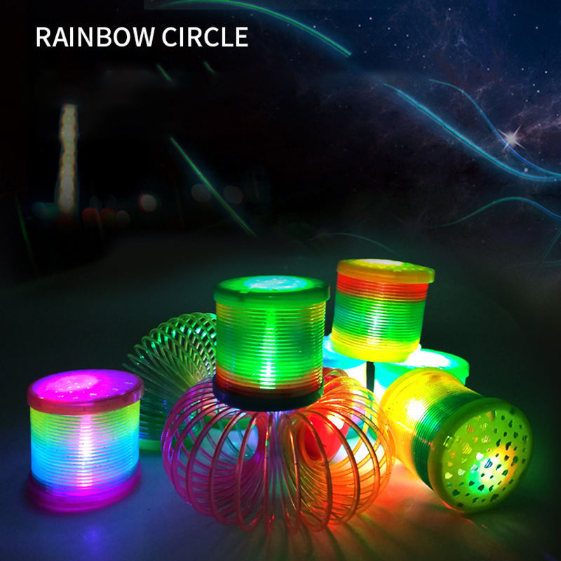 1Pcs Kids Magic Rainbow Spring With Light