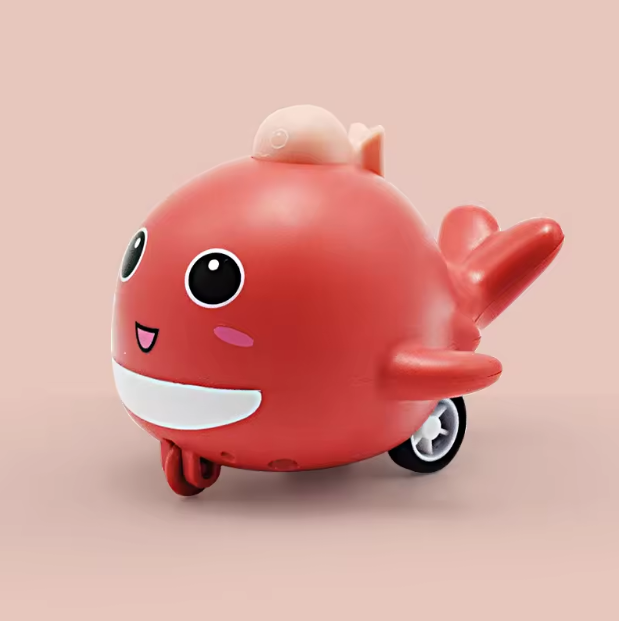 Inertial Press & Go Mini Whale Toy - 1Pc