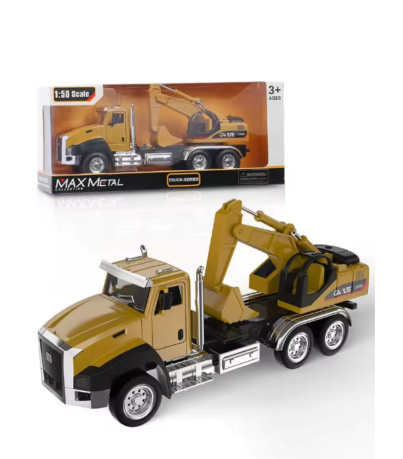 1Pc 1:50 Diecast Engineering Truck - Assortment
