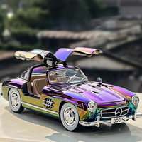 1:24 Diecast Classic Benz 300SL Crystal Color Model Car