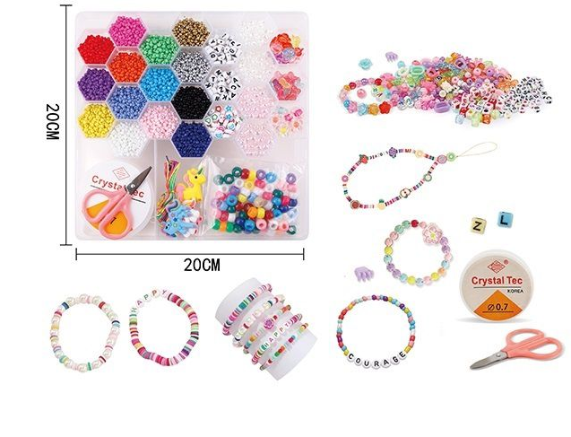 DIY Colorful Beads Set For Girls With Storage Box
