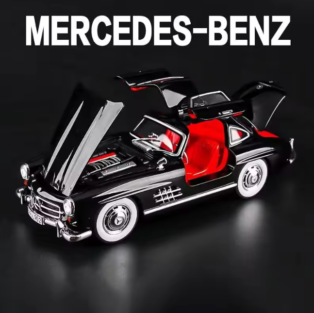 1:24 Diecast Benz 300SL Model Car With Smoke