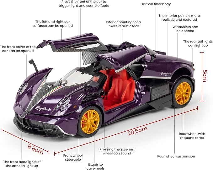 1:24 Diecast Pagani Huayra Model Car