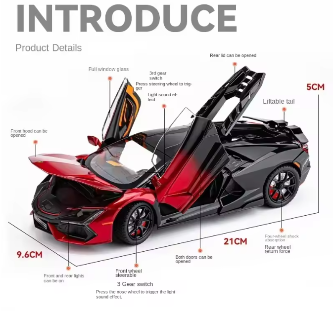 1:24 Diecast Lamborghini Revuelto Model Car