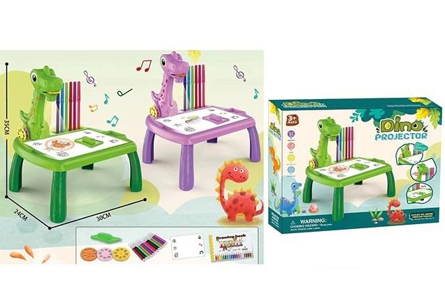 Dinosaur LED Projection Painting Table With Music