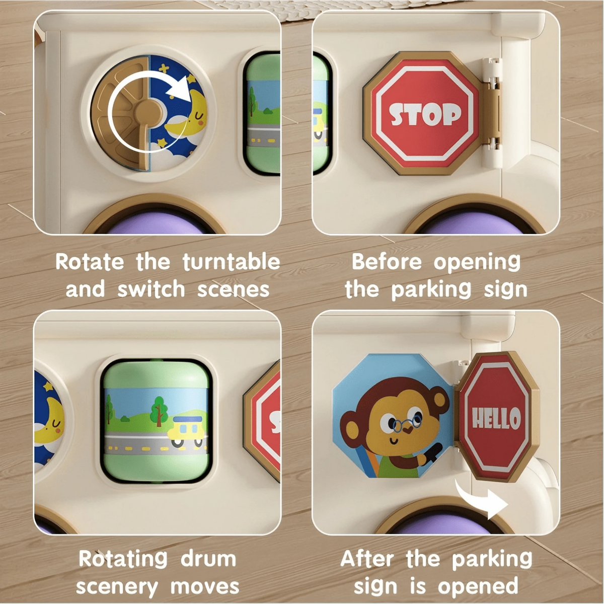 Multi-functional Baby Cartoon Activity Bus
