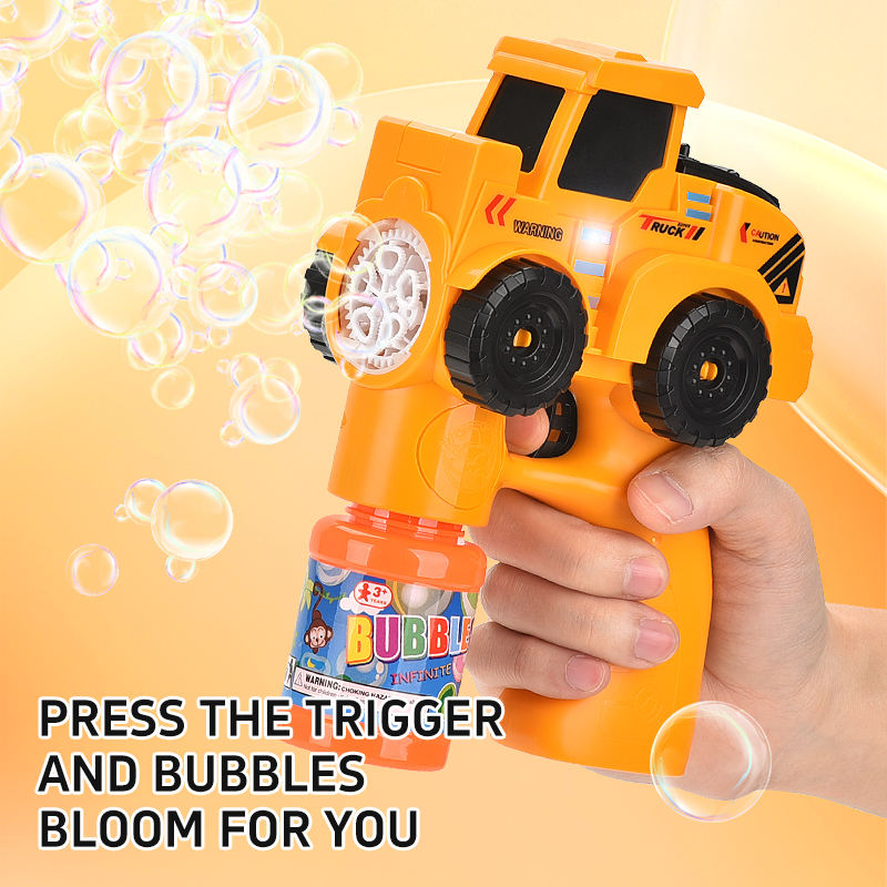 5 Holes Engineering Vehicle Themed Colorful Bubble Gun