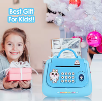 Girls Handbag Design Piggy Bank - Blue