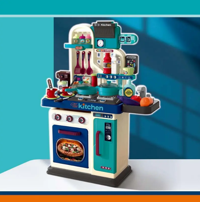 53Pcs Chef Kitchen Play Set With Light & Sound