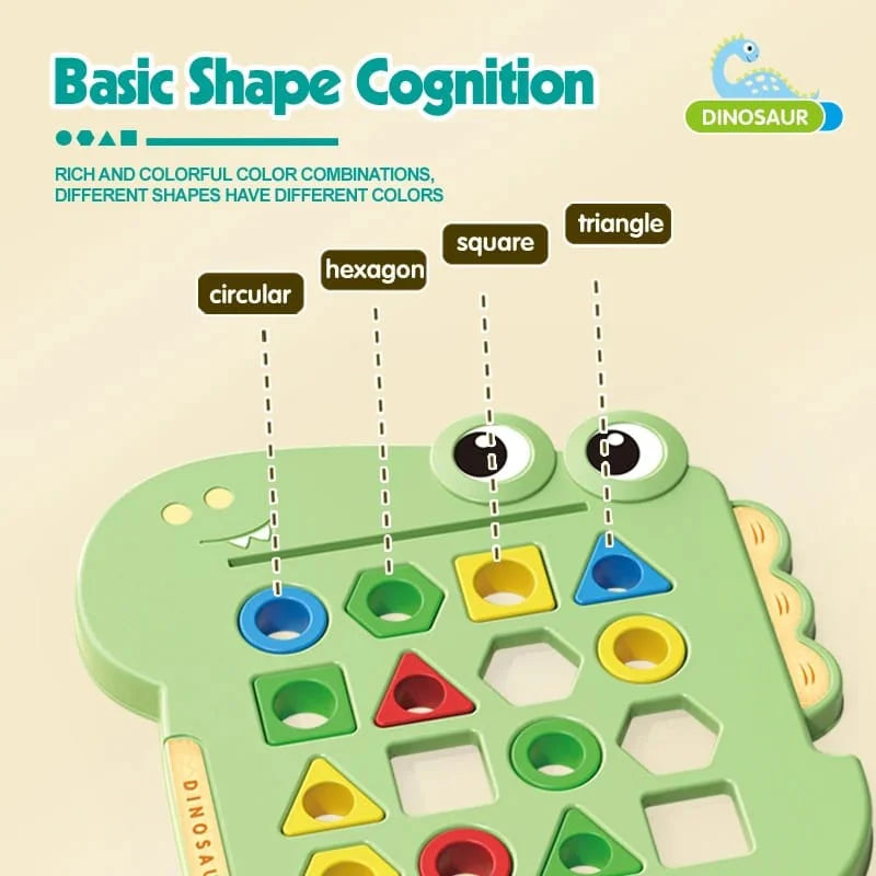 Dinosaur Pairing Shape Puzzle Game