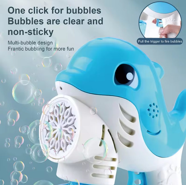 Cute Dolphin Colorful bubble Gun