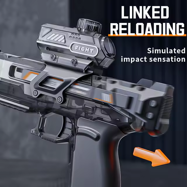 Electric Strom Water Shooting Gun With Colorful Light Silencer