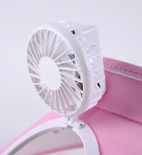 Rechargeable Rotating Fan Hat With Light