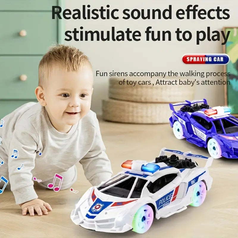 Electric Go Police Spray Universal Wheel Car