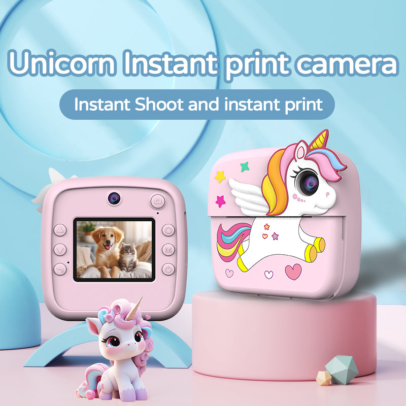 Kids Dual Camera Instant Digital Print Camera - Unicorn