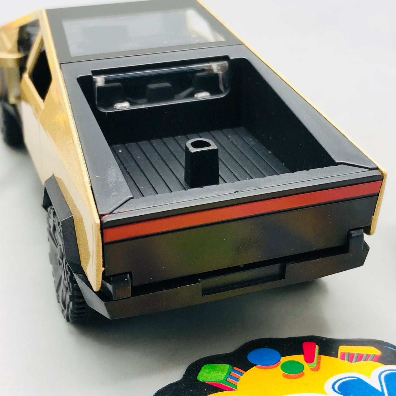 Mini Diecast Tesla Pickup Truck With Bike - 1Pc