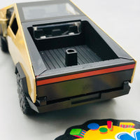 Mini Diecast Tesla Pickup Truck With Bike - 1Pc