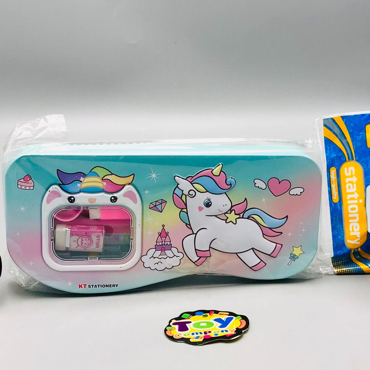 Unicorn Theme Tin Pencil Case With Stationary Set