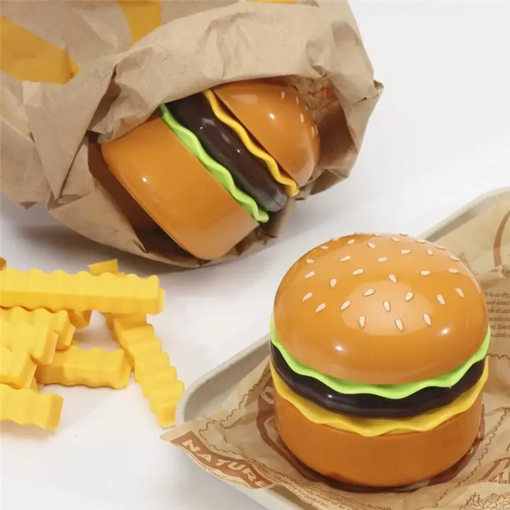 Rechargeable Cute Burger Table Lamp With Sharpener
