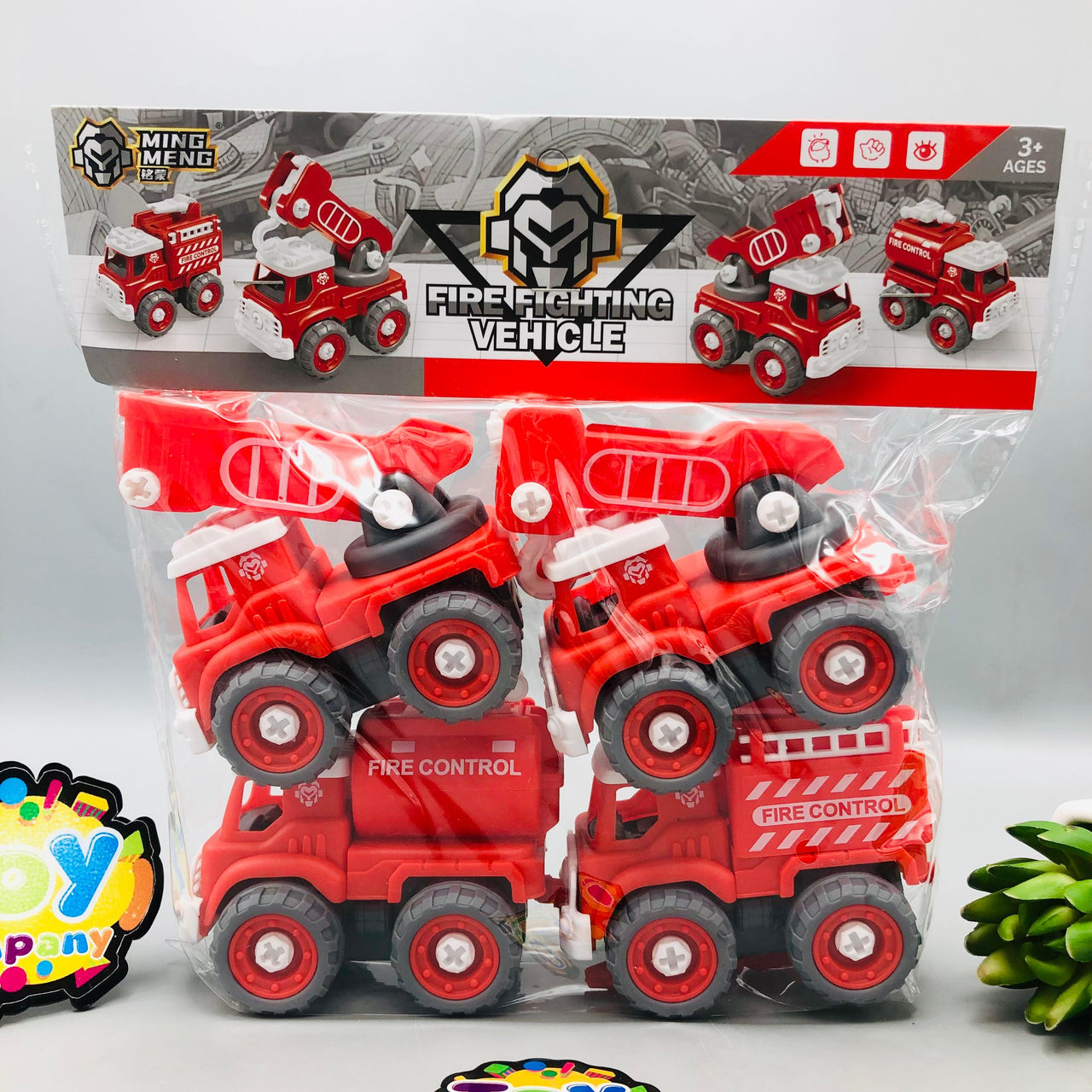 4Pcs DIY Fire Fighting Screw Vehicles