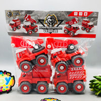 4Pcs DIY Fire Fighting Screw Vehicles