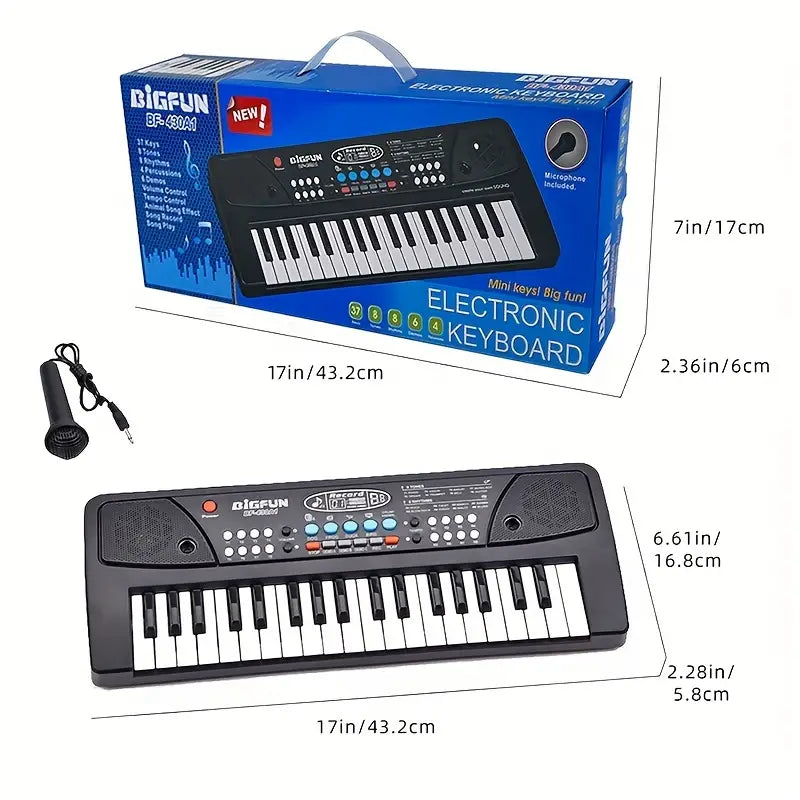 Big Fun 37 Keys Electronic Keyboard With Microphone